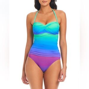 Bleu Rod Bettie Heat of the Moment Twist Bandeau Mio one piece swimsuit